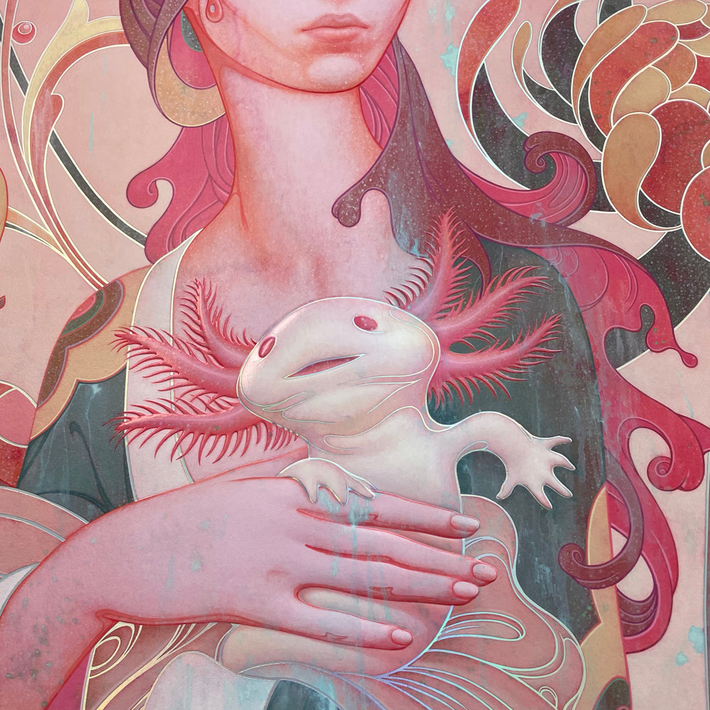 Lady with an Axolotl